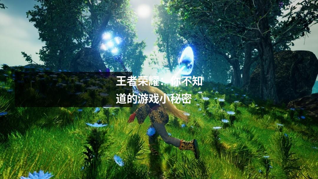 王者荣耀:你不知道的游戏小秘密