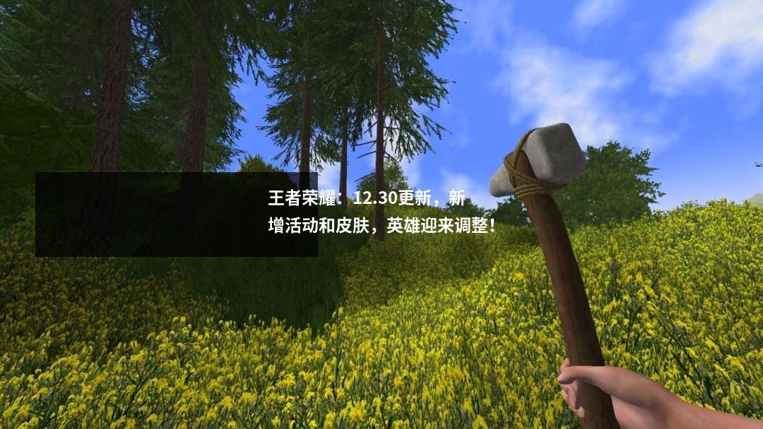 王者荣耀：12.30更新，新增活动和皮肤，英雄迎来调整！