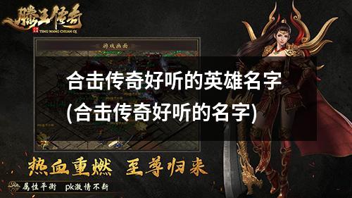 合击传奇好听的英雄名字 (合击传奇好听的名字)