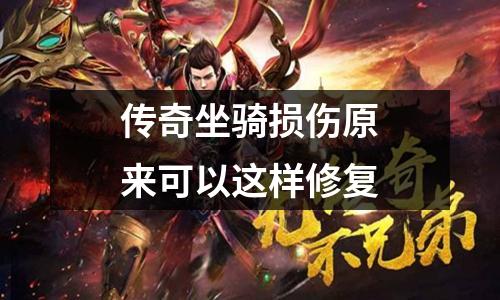 传奇坐骑损伤原来可以这样修复